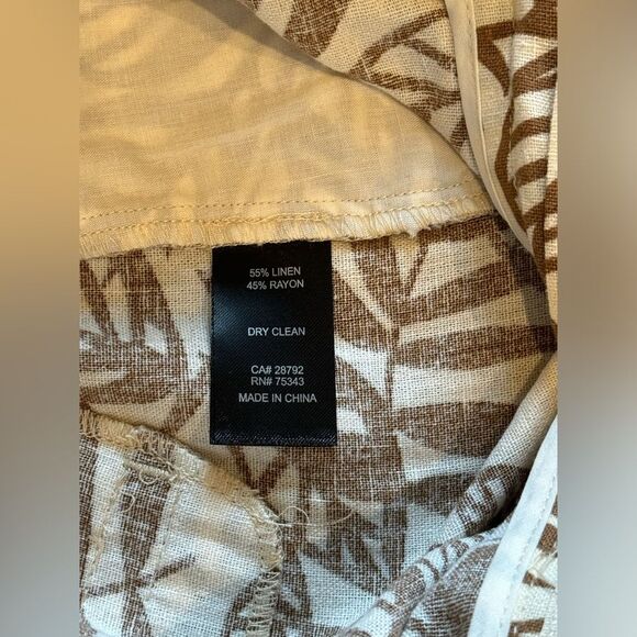 NWOT House of Harlow 1960 Linen Brown/Cream Halter Top & Wide Leg Pants Set Sz 4 - Picture 6 of 16